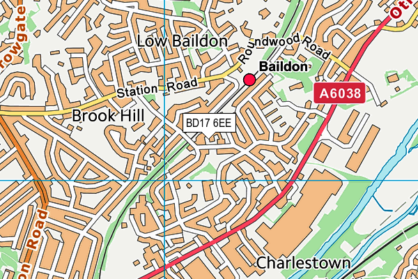 BD17 6EE map - OS VectorMap District (Ordnance Survey)