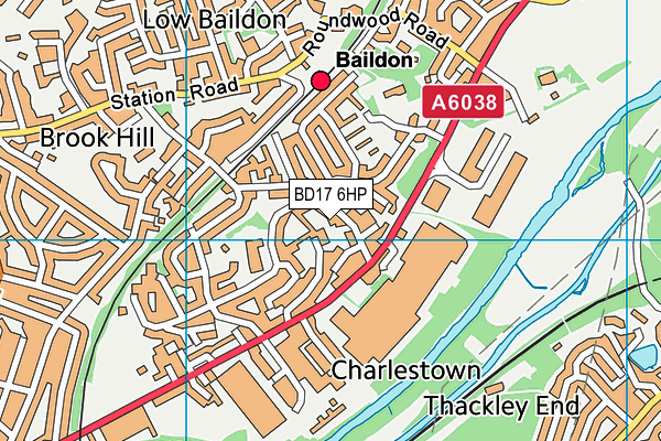 BD17 6HP map - OS VectorMap District (Ordnance Survey)