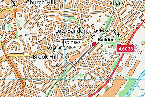 BD17 6HS map - OS VectorMap District (Ordnance Survey)