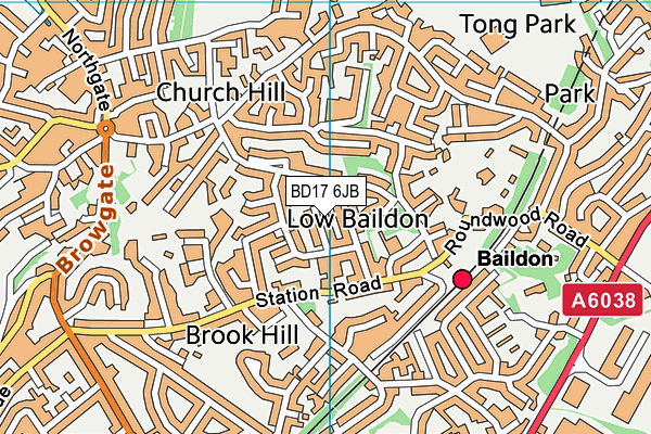 BD17 6JB map - OS VectorMap District (Ordnance Survey)