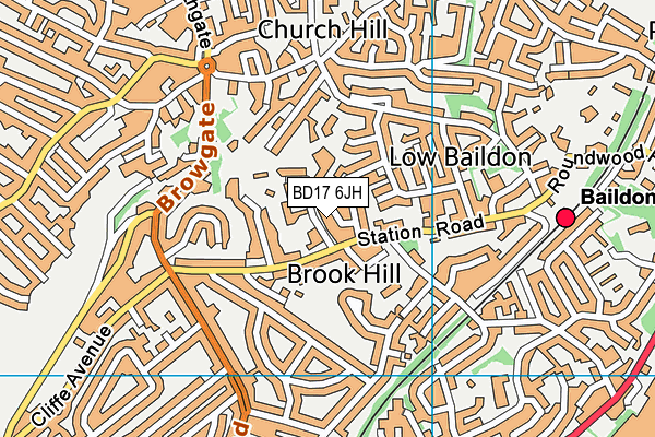 BD17 6JH map - OS VectorMap District (Ordnance Survey)