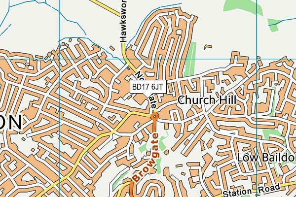 BD17 6JT map - OS VectorMap District (Ordnance Survey)