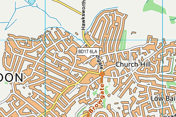 BD17 6LA map - OS VectorMap District (Ordnance Survey)