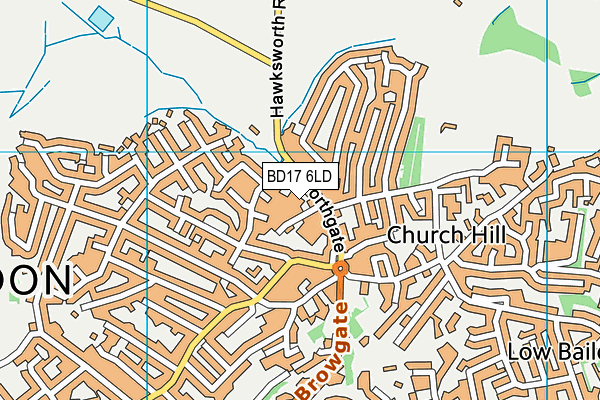 BD17 6LD map - OS VectorMap District (Ordnance Survey)