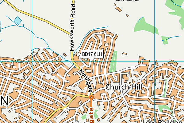 BD17 6LH map - OS VectorMap District (Ordnance Survey)