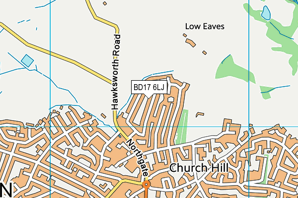 BD17 6LJ map - OS VectorMap District (Ordnance Survey)
