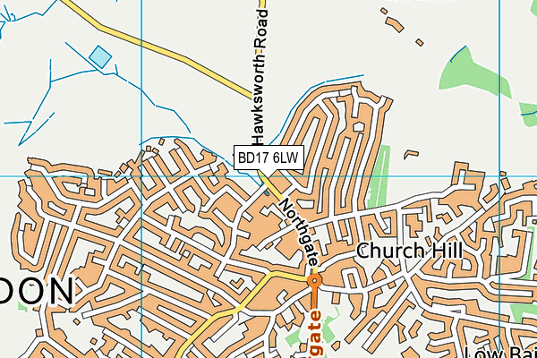 BD17 6LW map - OS VectorMap District (Ordnance Survey)