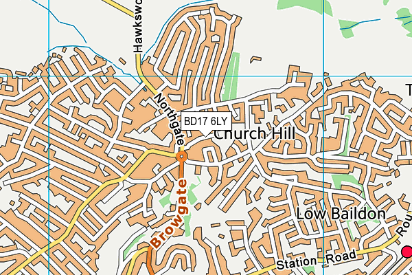 BD17 6LY map - OS VectorMap District (Ordnance Survey)