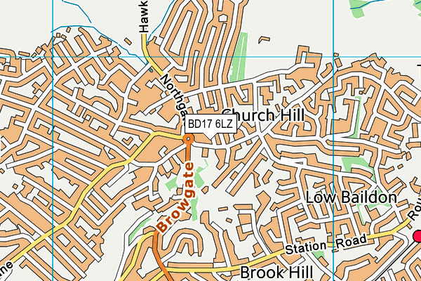 BD17 6LZ map - OS VectorMap District (Ordnance Survey)