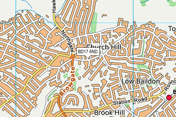 BD17 6ND map - OS VectorMap District (Ordnance Survey)
