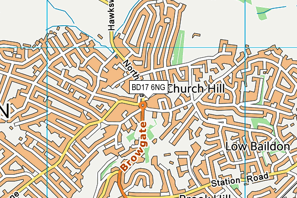 BD17 6NG map - OS VectorMap District (Ordnance Survey)