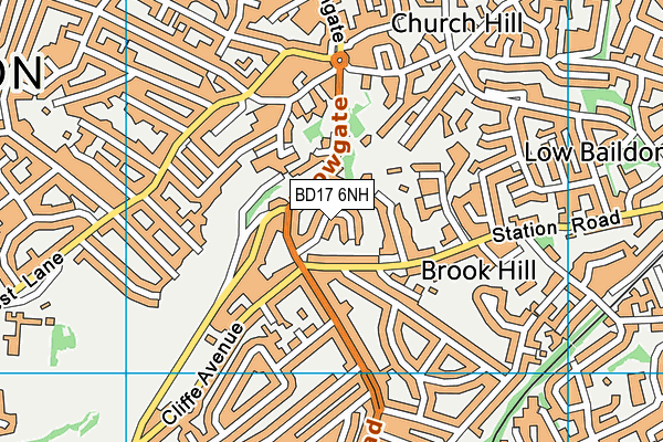 BD17 6NH map - OS VectorMap District (Ordnance Survey)