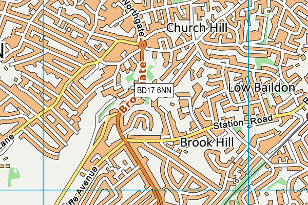 BD17 6NN map - OS VectorMap District (Ordnance Survey)