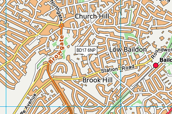 BD17 6NP map - OS VectorMap District (Ordnance Survey)