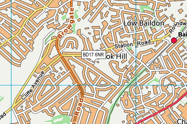 BD17 6NR map - OS VectorMap District (Ordnance Survey)