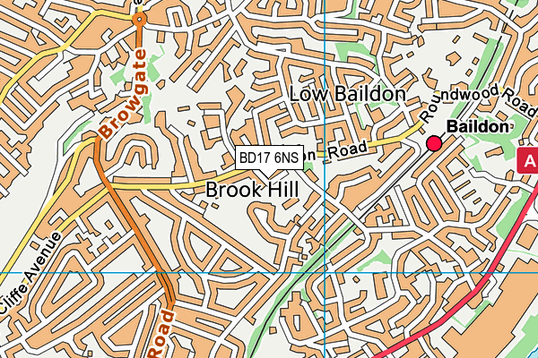 BD17 6NS map - OS VectorMap District (Ordnance Survey)