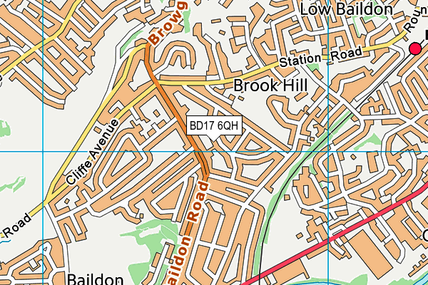 BD17 6QH map - OS VectorMap District (Ordnance Survey)