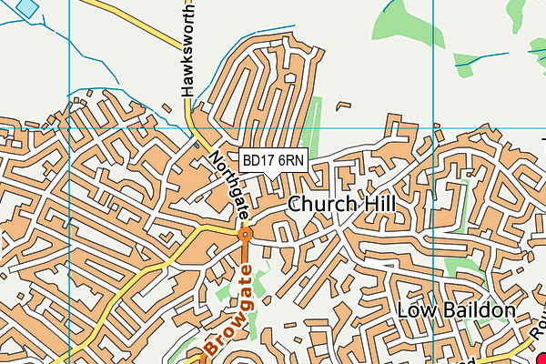 BD17 6RN map - OS VectorMap District (Ordnance Survey)