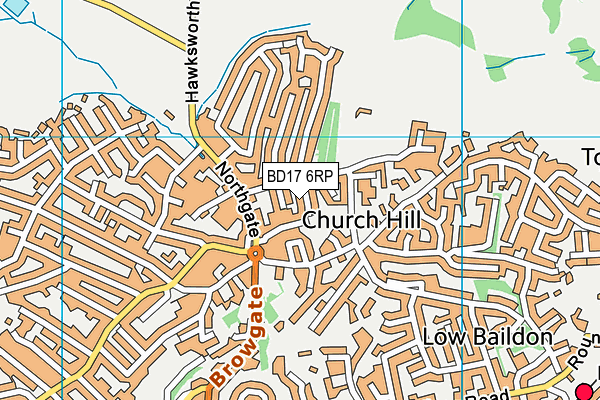 BD17 6RP map - OS VectorMap District (Ordnance Survey)