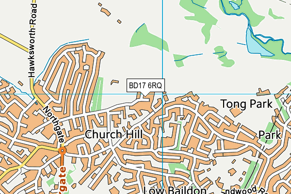 BD17 6RQ map - OS VectorMap District (Ordnance Survey)