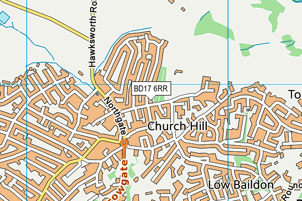 BD17 6RR map - OS VectorMap District (Ordnance Survey)