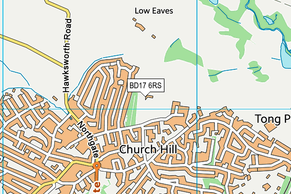 BD17 6RS map - OS VectorMap District (Ordnance Survey)