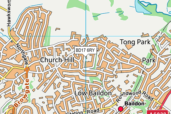 BD17 6RY map - OS VectorMap District (Ordnance Survey)