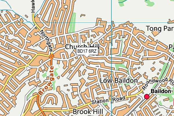 BD17 6RZ map - OS VectorMap District (Ordnance Survey)