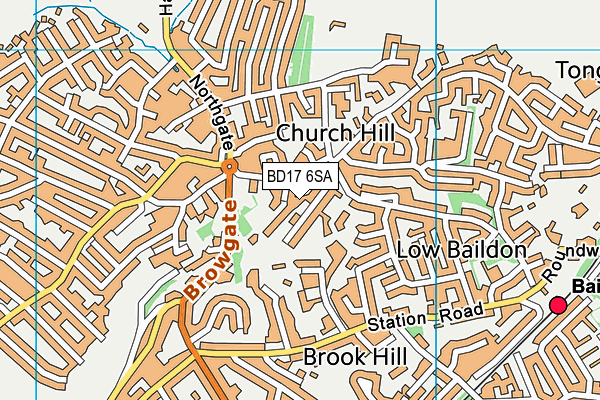 BD17 6SA map - OS VectorMap District (Ordnance Survey)