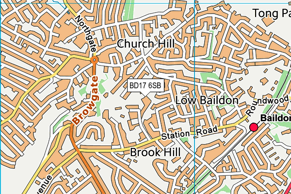 BD17 6SB map - OS VectorMap District (Ordnance Survey)