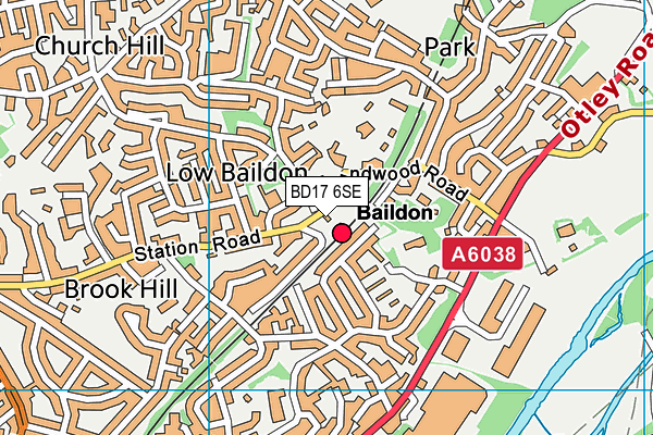 BD17 6SE map - OS VectorMap District (Ordnance Survey)