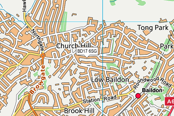 BD17 6SG map - OS VectorMap District (Ordnance Survey)