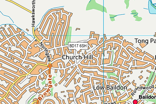BD17 6SH map - OS VectorMap District (Ordnance Survey)