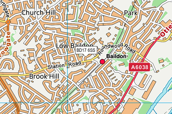 BD17 6SS map - OS VectorMap District (Ordnance Survey)