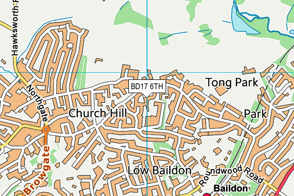 BD17 6TH map - OS VectorMap District (Ordnance Survey)