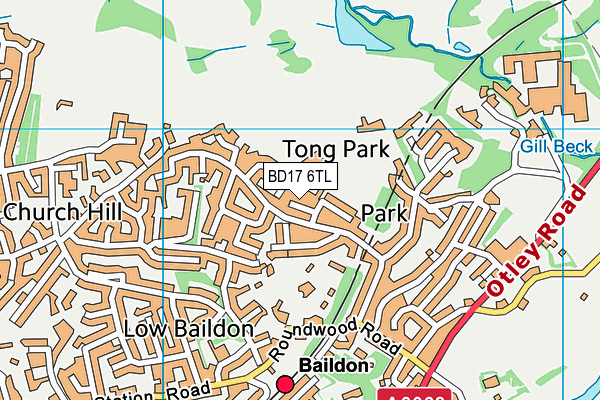 BD17 6TL map - OS VectorMap District (Ordnance Survey)