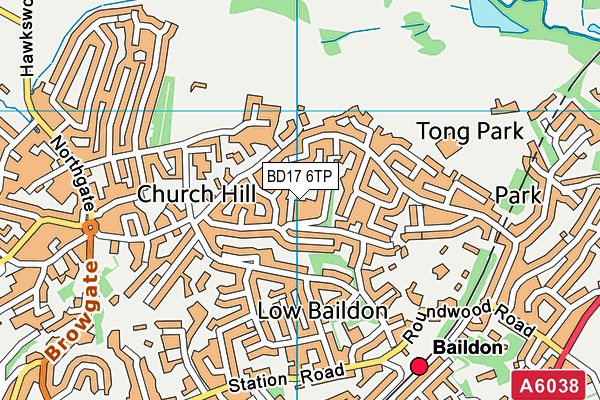 BD17 6TP map - OS VectorMap District (Ordnance Survey)
