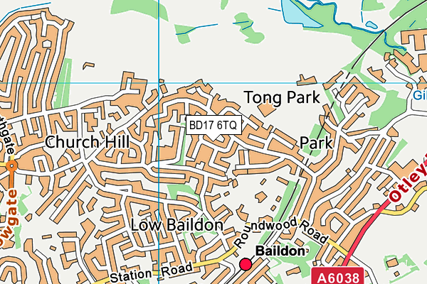 BD17 6TQ map - OS VectorMap District (Ordnance Survey)