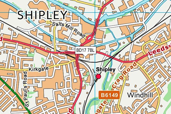 BD17 7BL map - OS VectorMap District (Ordnance Survey)