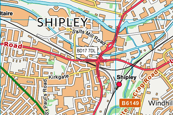 BD17 7DL map - OS VectorMap District (Ordnance Survey)