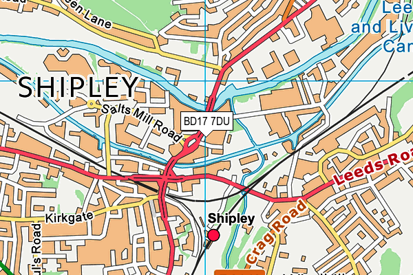 BD17 7DU map - OS VectorMap District (Ordnance Survey)