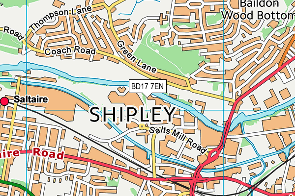 BD17 7EN map - OS VectorMap District (Ordnance Survey)