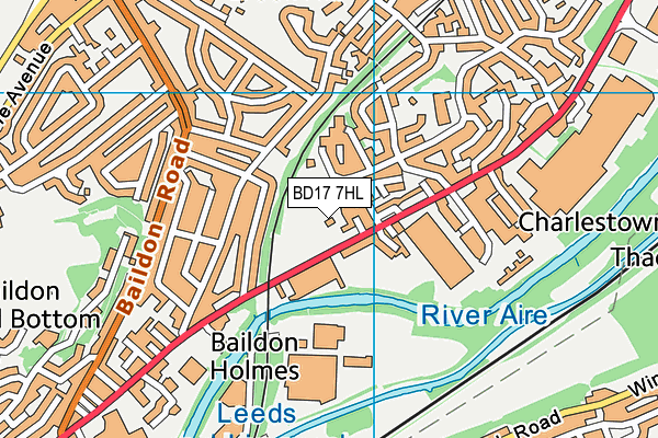 BD17 7HL map - OS VectorMap District (Ordnance Survey)