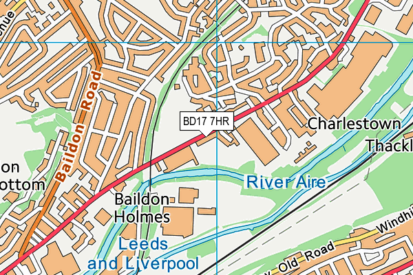 BD17 7HR map - OS VectorMap District (Ordnance Survey)