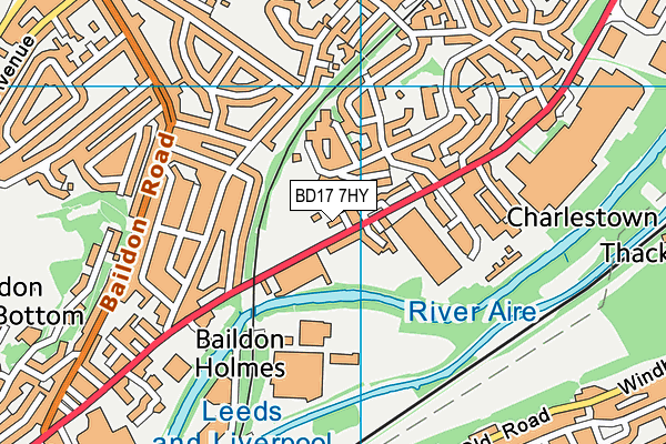 BD17 7HY map - OS VectorMap District (Ordnance Survey)