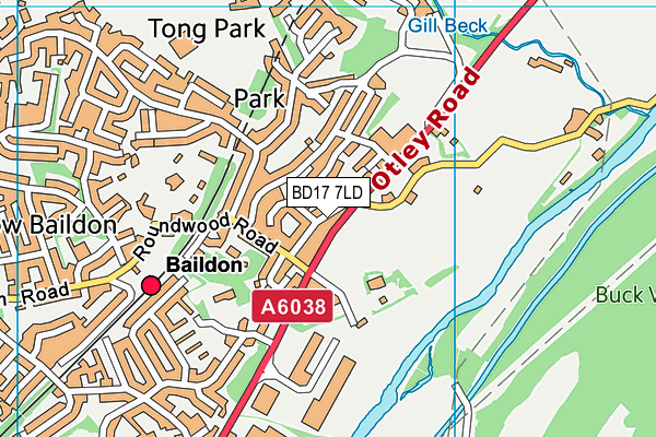 BD17 7LD map - OS VectorMap District (Ordnance Survey)