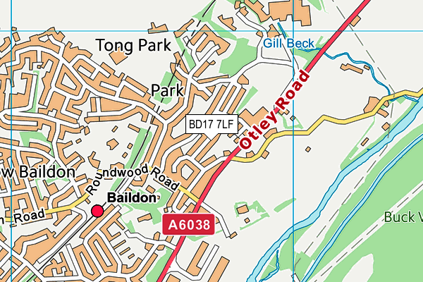 BD17 7LF map - OS VectorMap District (Ordnance Survey)