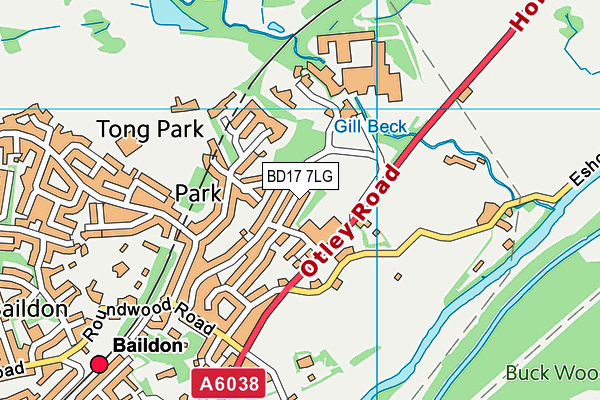 BD17 7LG map - OS VectorMap District (Ordnance Survey)