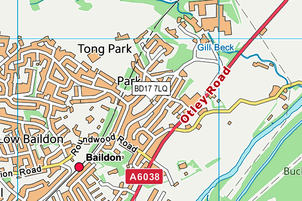 BD17 7LQ map - OS VectorMap District (Ordnance Survey)