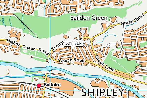 BD17 7LR map - OS VectorMap District (Ordnance Survey)